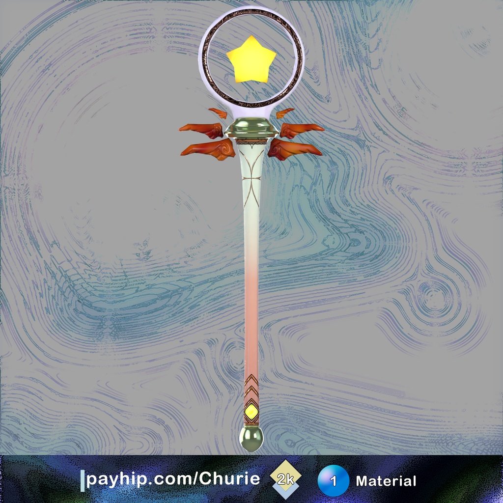 Winged Starry Magic Wand