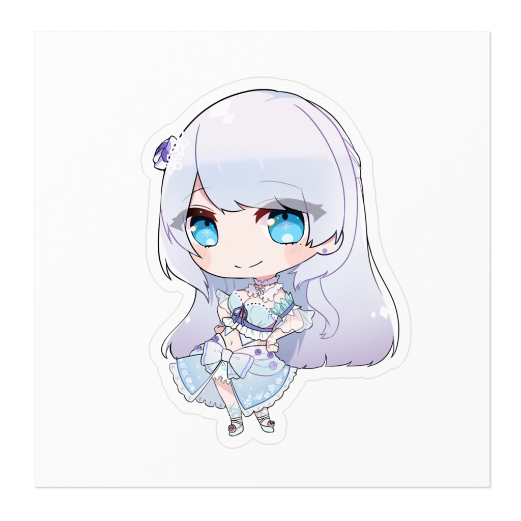 凮花せつなデフォルメ銃なしVer.ステッカー100*100
