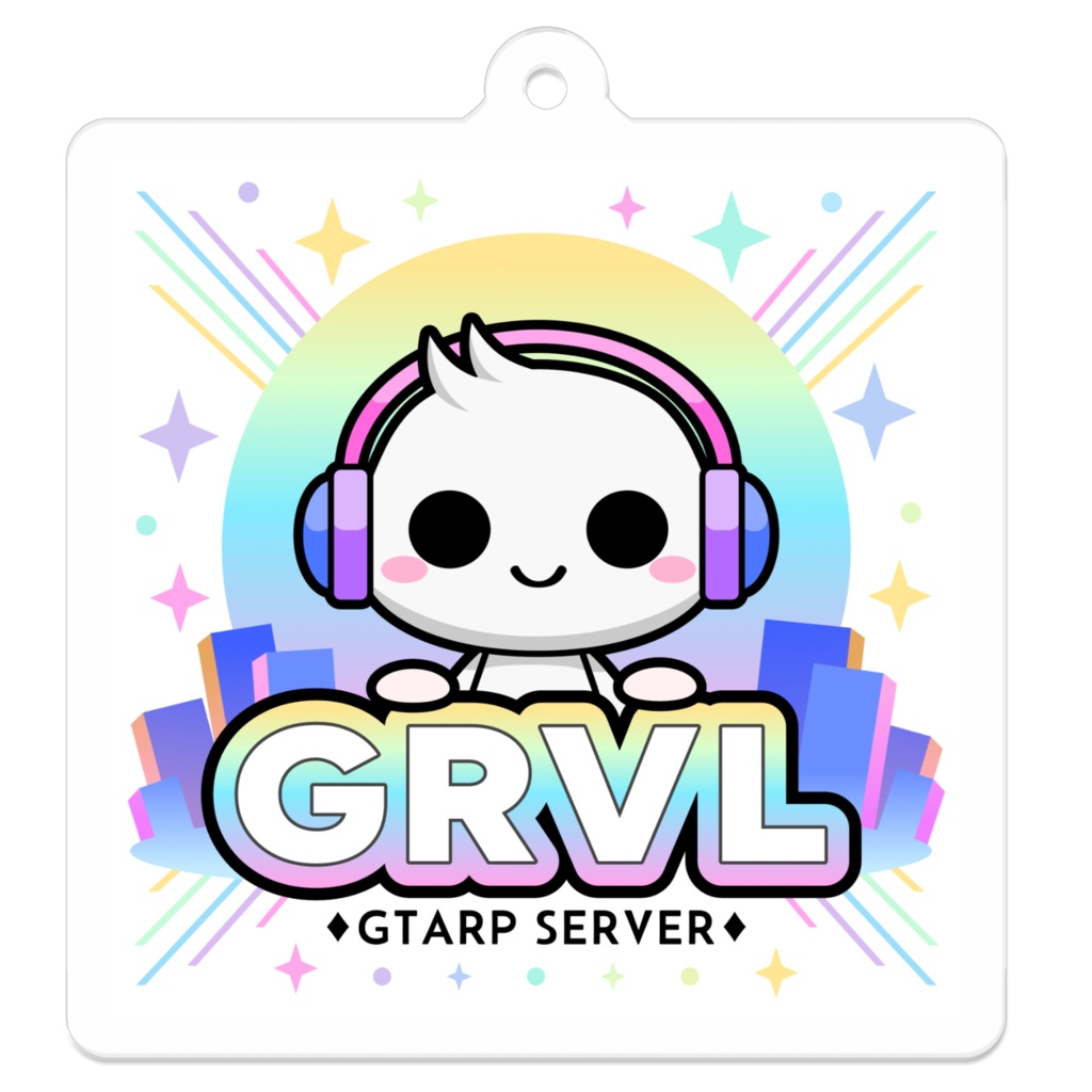 【白,黒】GRVLロゴアクリルキーホルダー【全2種】