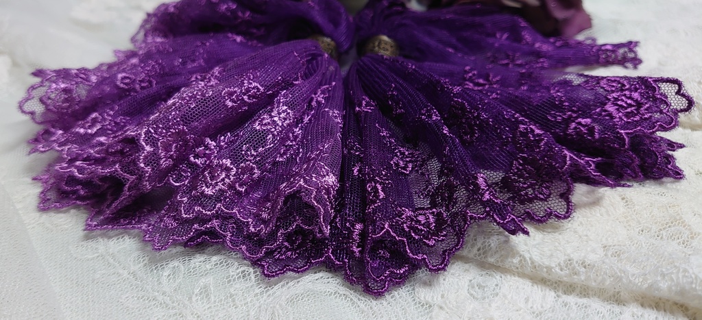 双子姫の手染めレースリボン