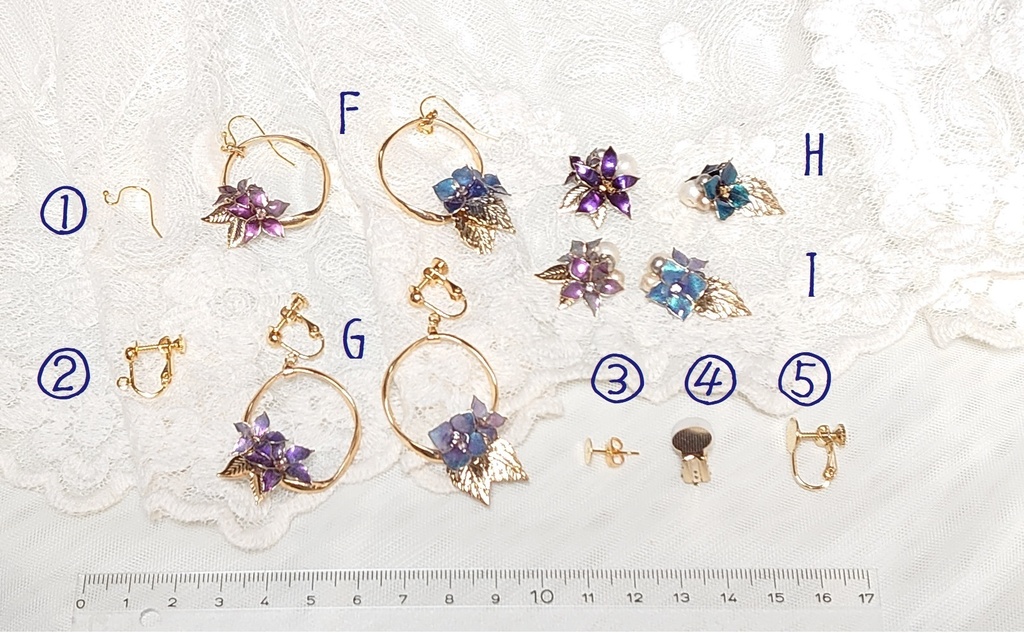 青と紫のブーケ