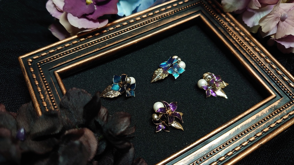 青と紫のブーケ