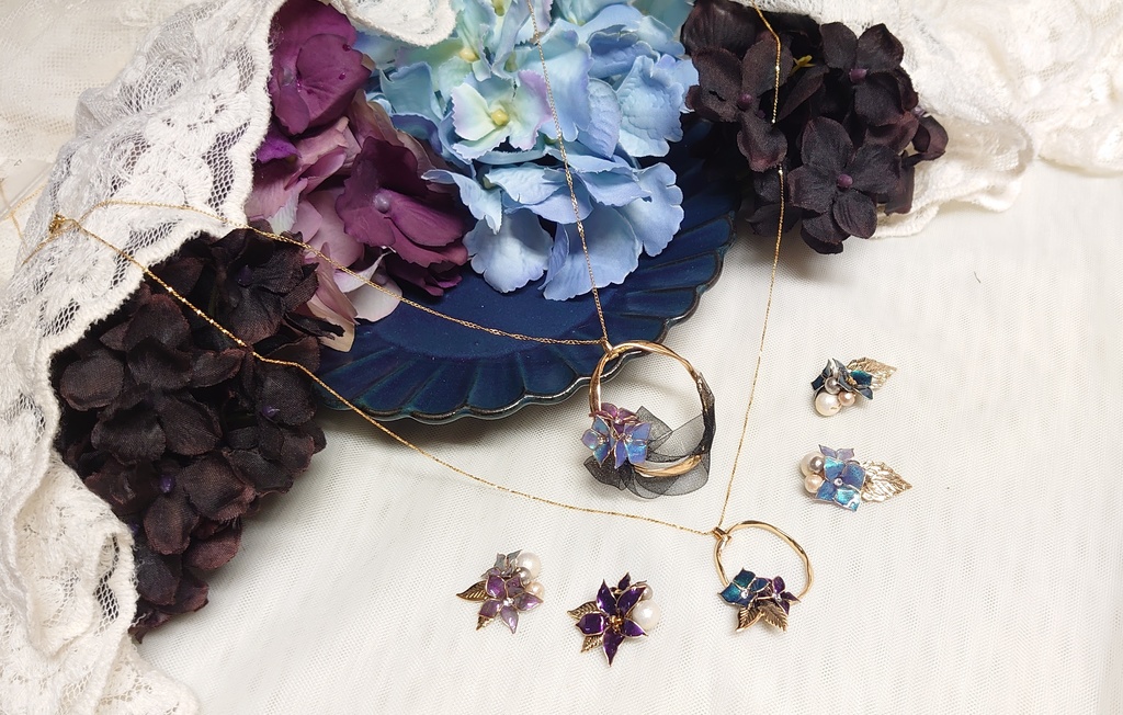 青と紫のブーケ