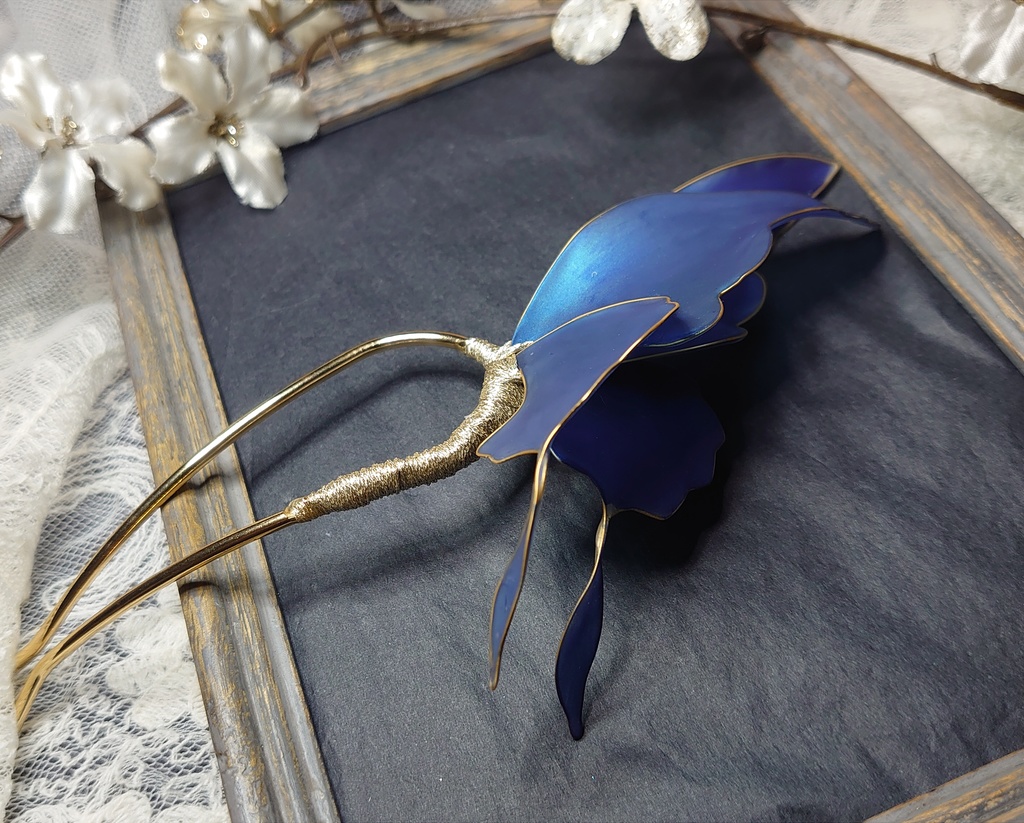 羽かんざし「瑠璃」※B品