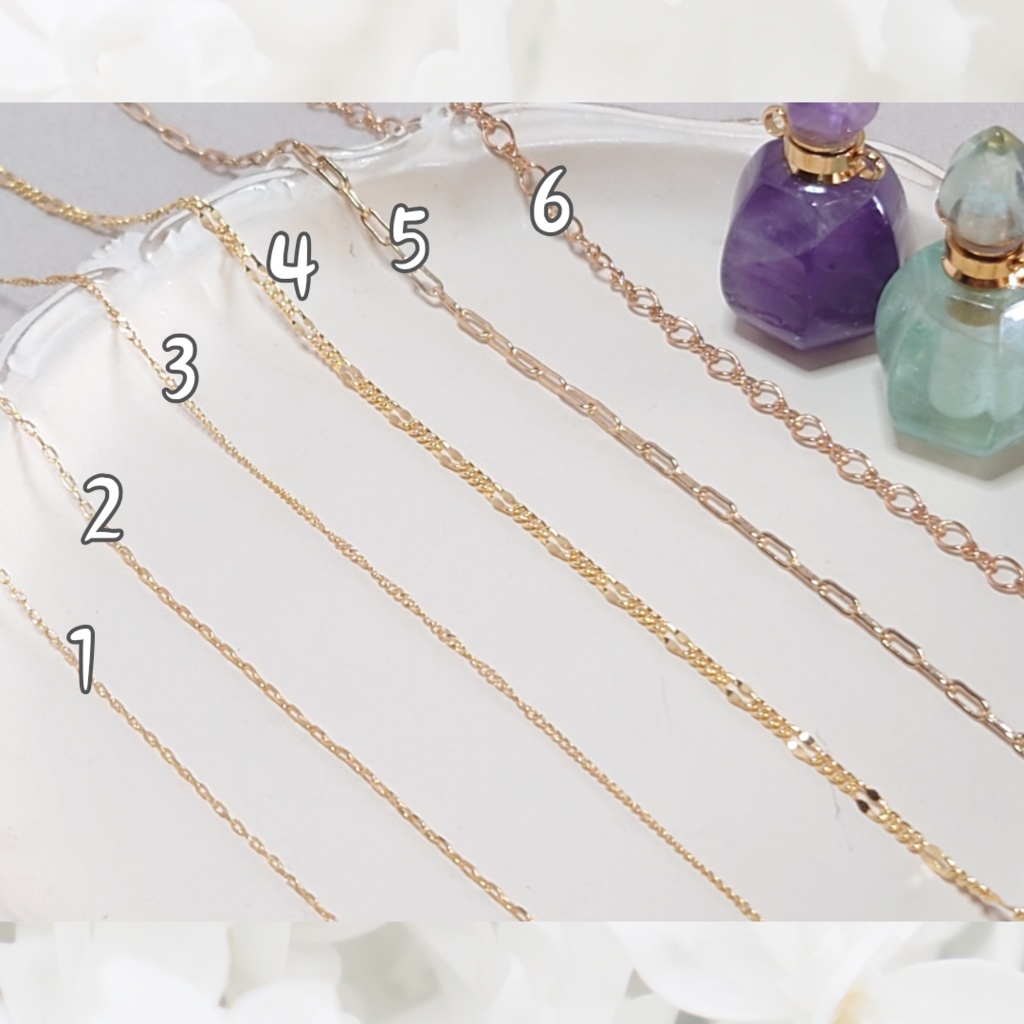 朝と夜の香水ボトルペンダント