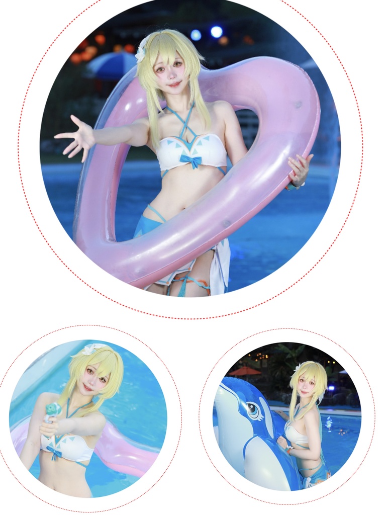 ☆缶バッジ☆原神　旅人蛍(水着) 3セット