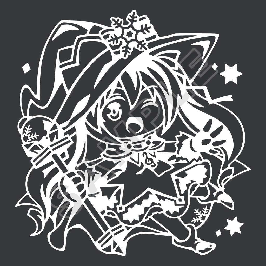 [3色] ステッカー(中) 雪ミク2014 Ver.G