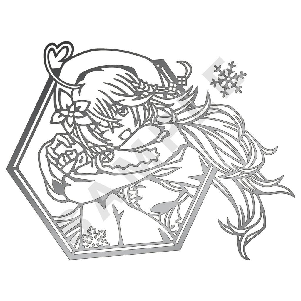 5色] ステッカー(中) 雪花ラミィ Ver.G - 幻奏月華園 in BOOTH - BOOTH