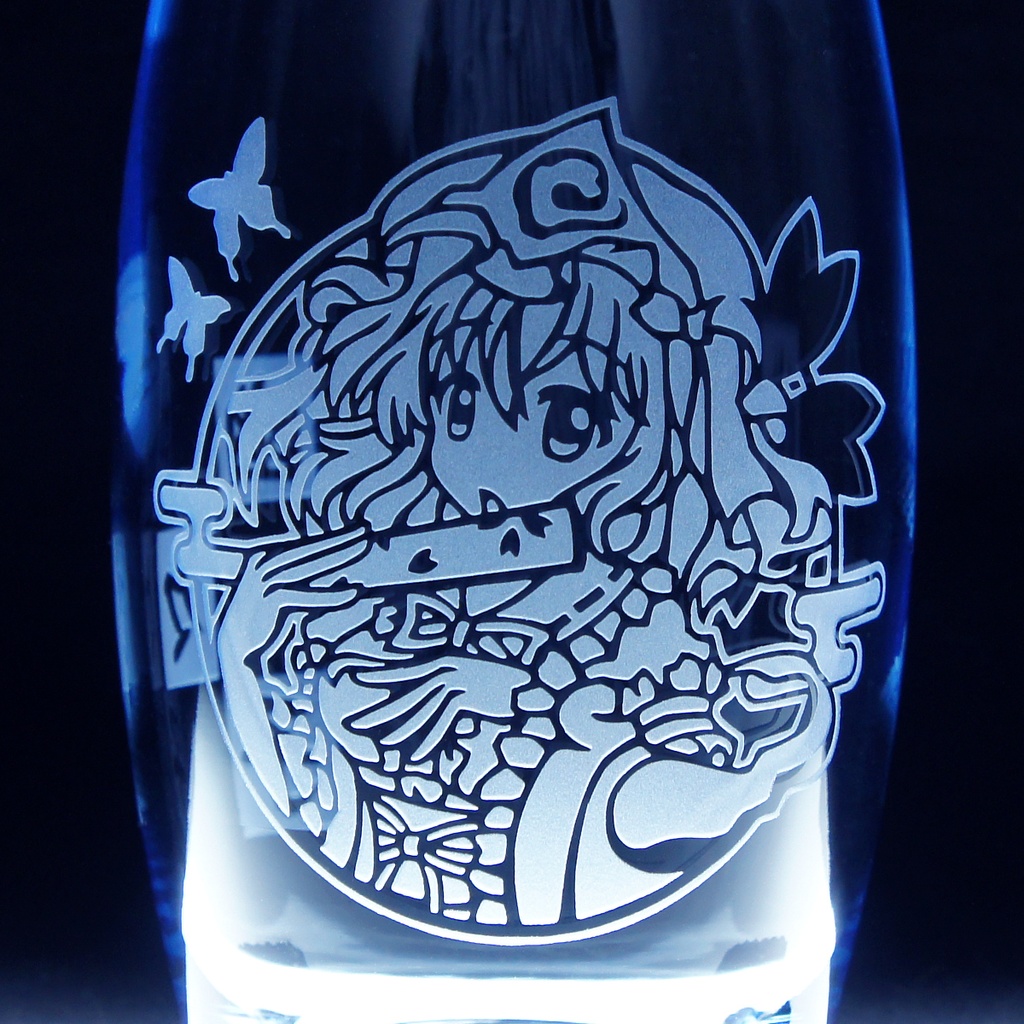 カラータンブラーグラス (SA) 西行寺幽々子【ブルー】