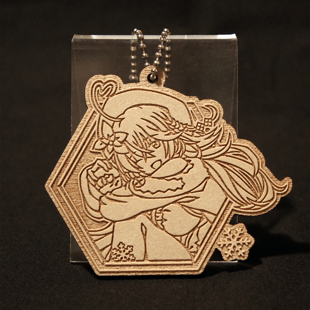 木製キーホルダー 雪花ラミィ