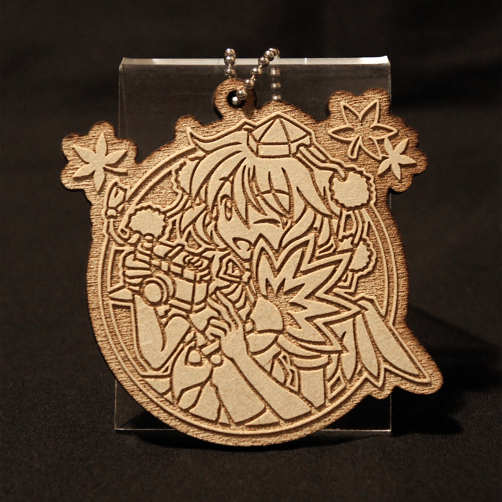 木製キーホルダー 射命丸文