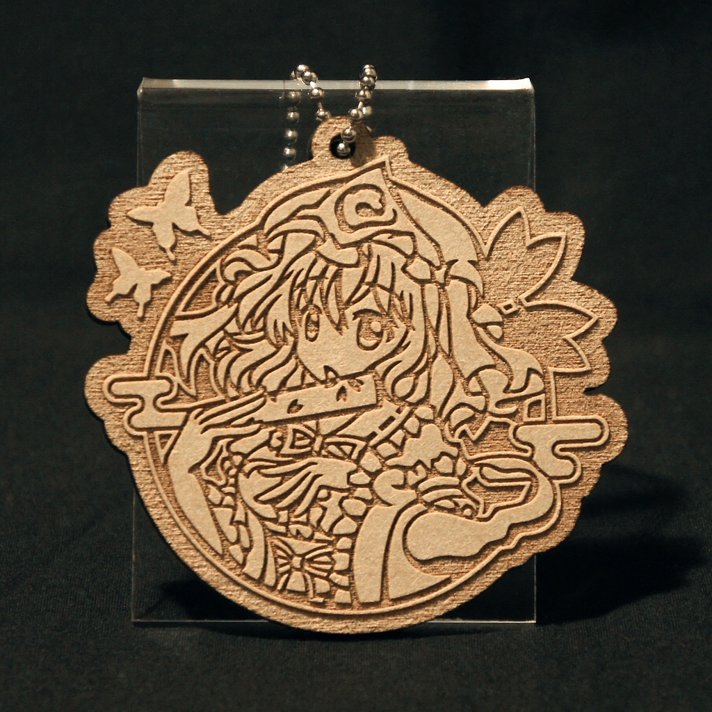 木製キーホルダー 西行寺幽々子