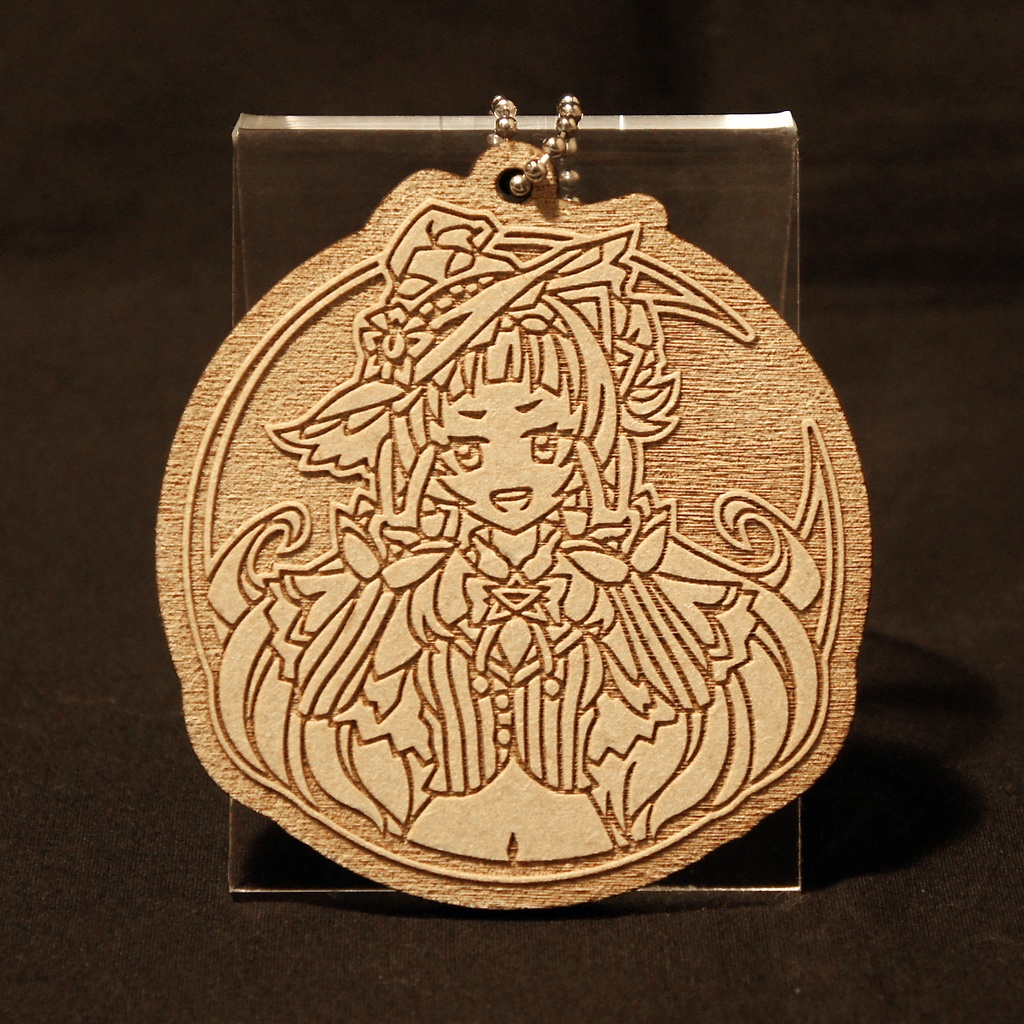 木製キーホルダー 紫咲シオン