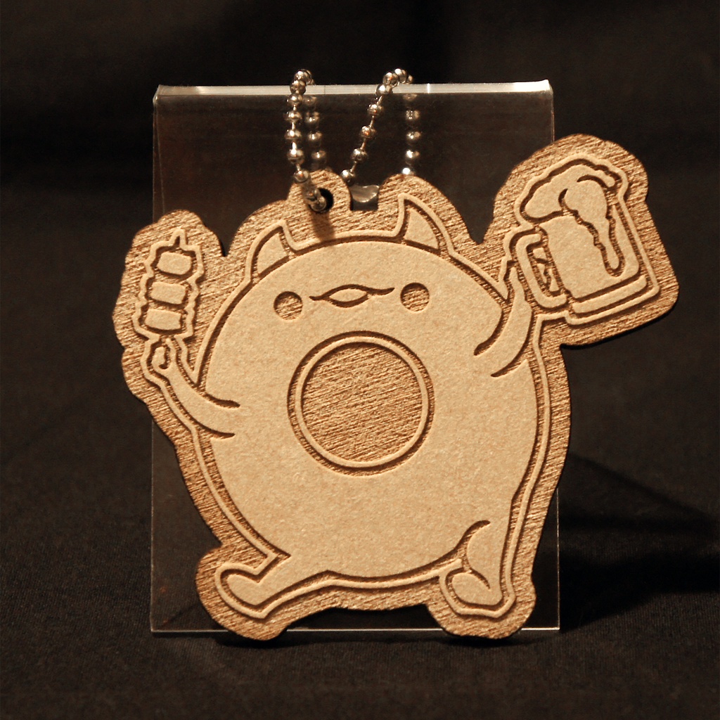 [New] 木製キーホルダー 浮き輪さん