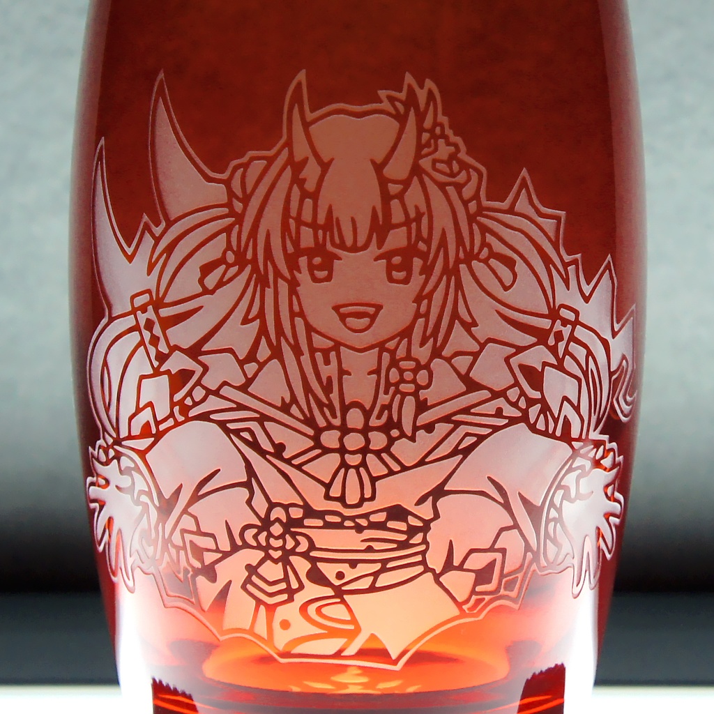 カラータンブラーグラス (SA) 百鬼あやめ【レッド】