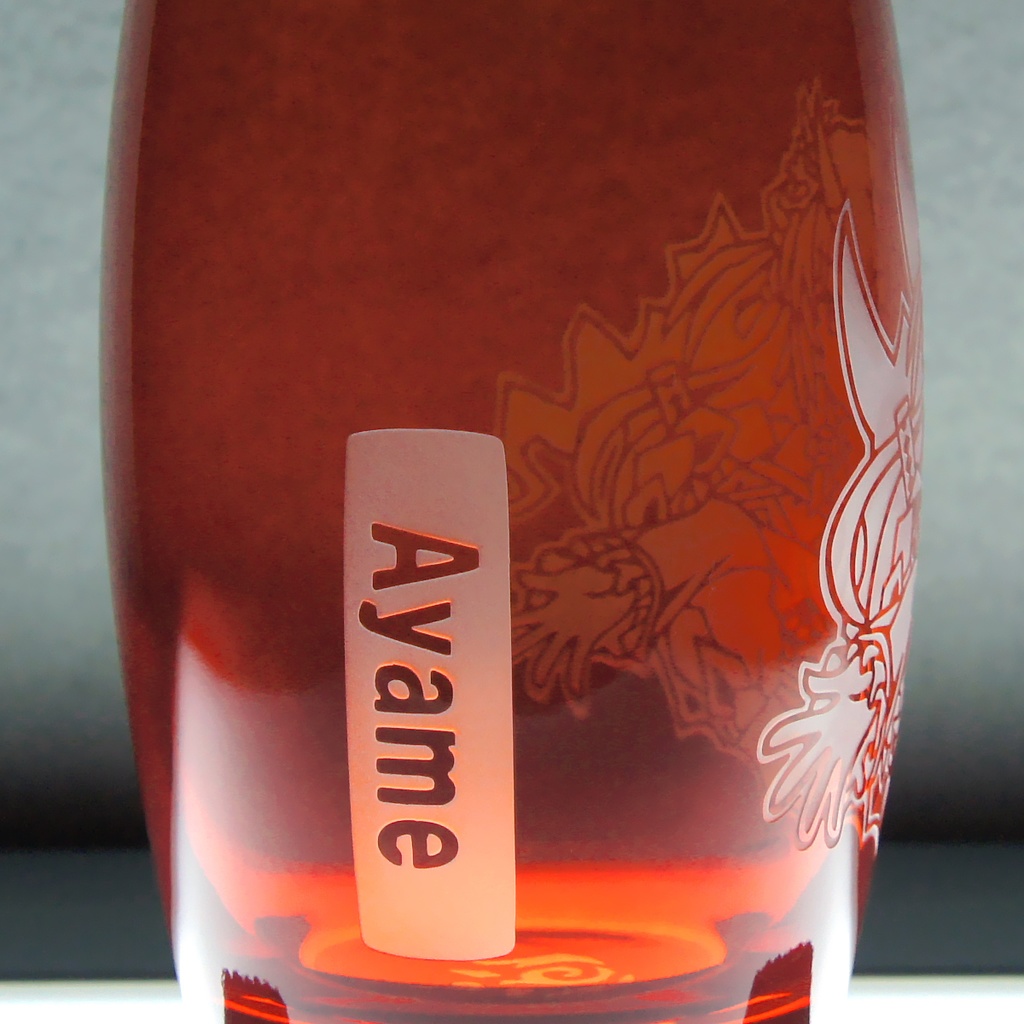 カラータンブラーグラス (SA) 百鬼あやめ【レッド】