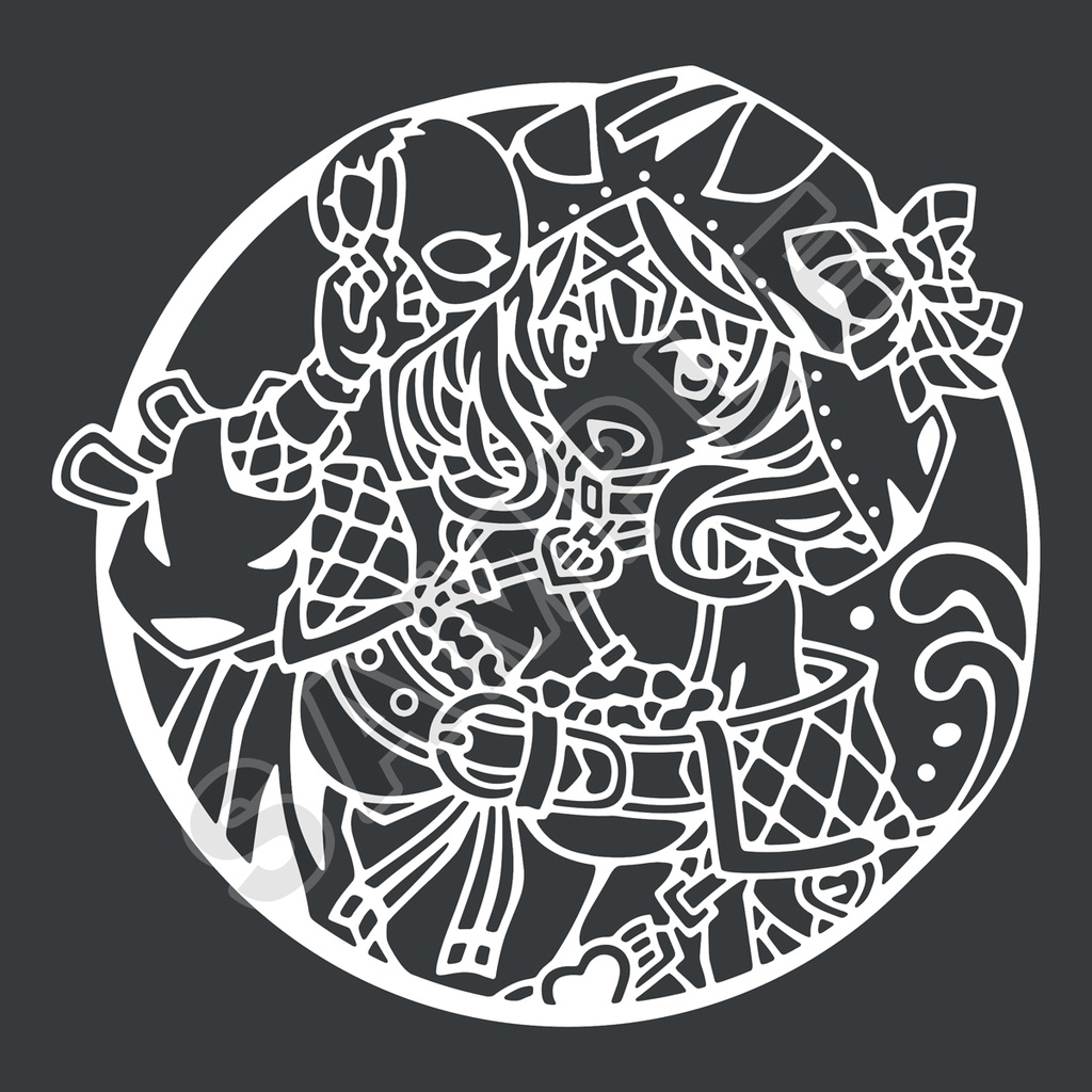 [3色] ステッカー(中) 沙花叉クロヱ Ver.G