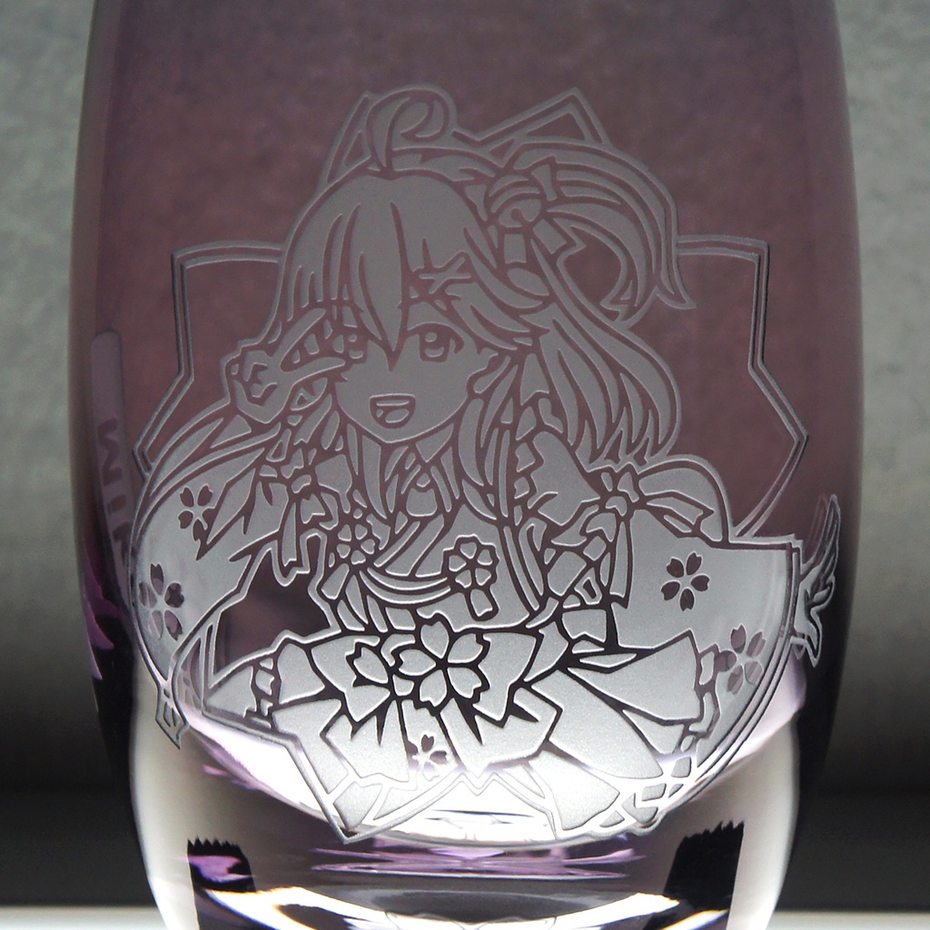 カラータンブラーグラス (PA) さくらみこ【ピンク】