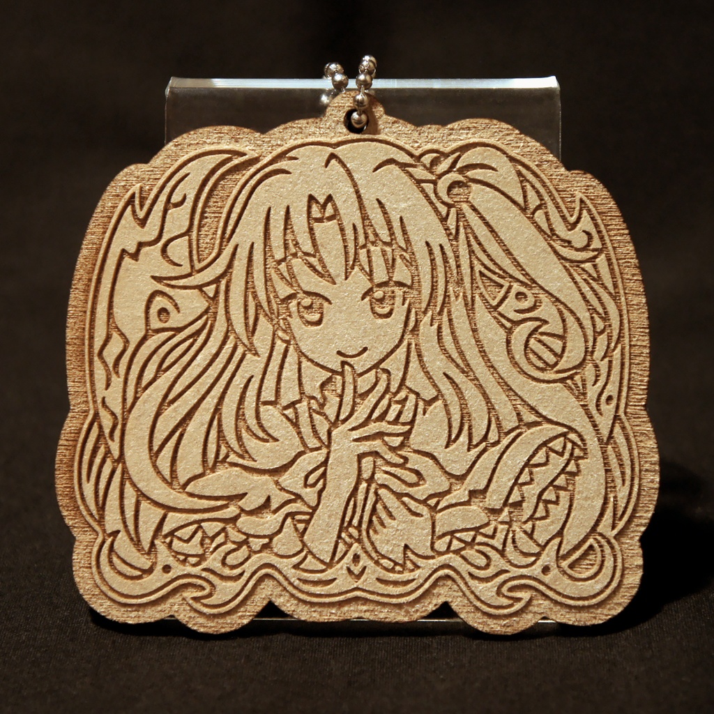 木製キーホルダー 神綺