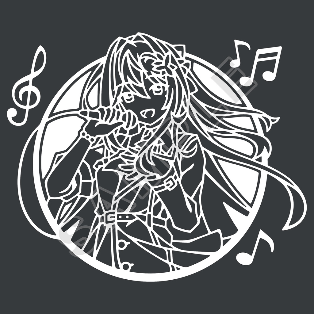 [4色] ステッカー(中) AZKi Ver.G
