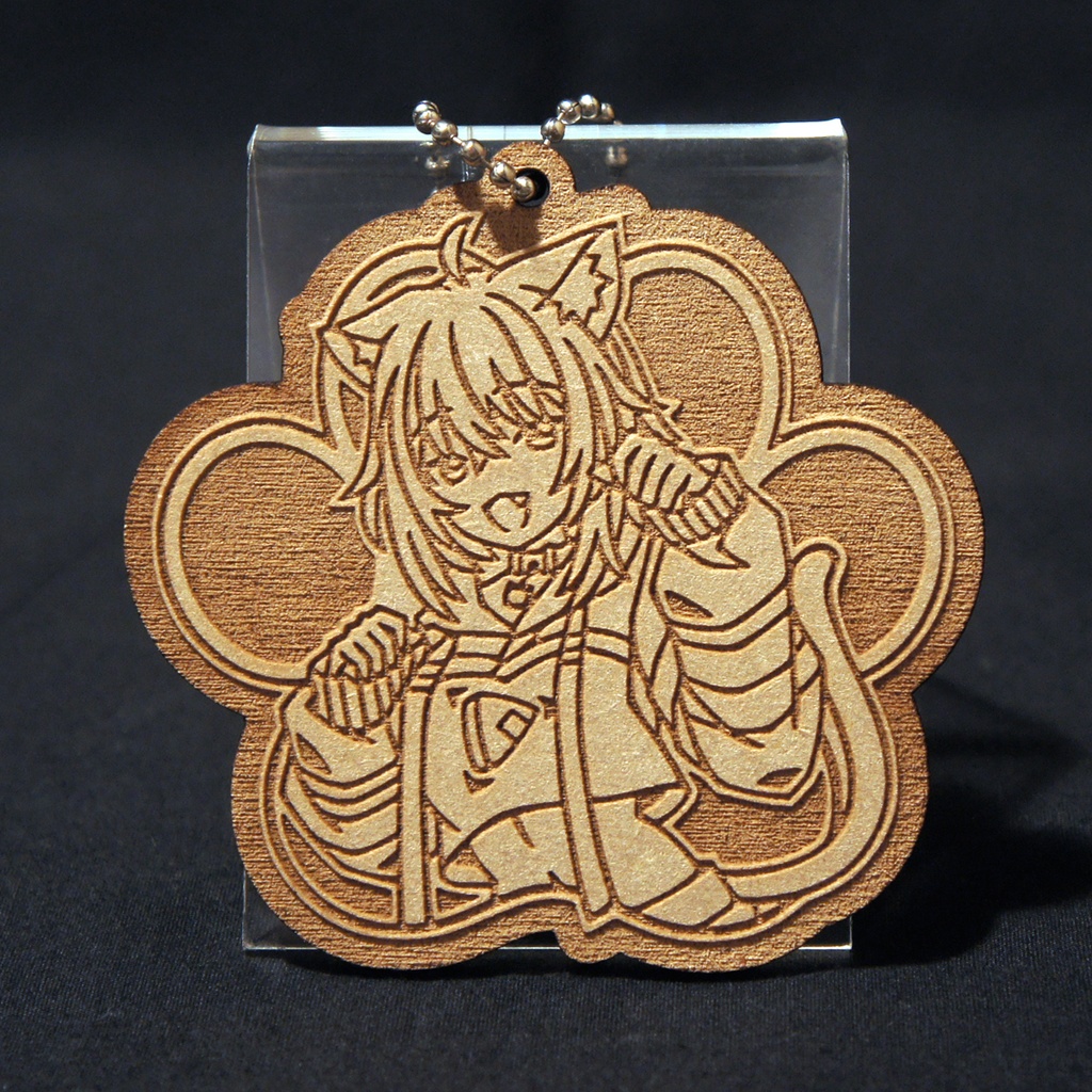 木製キーホルダー 戌神ころね