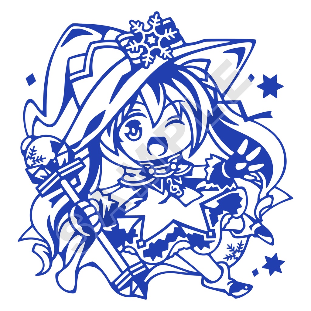 [新色] ステッカー(中) 雪ミク2014 Ver.G【青/銀】