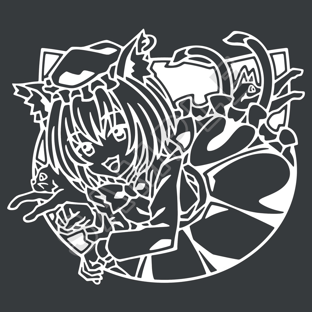 [4色] ステッカー(中) 橙 Ver.G