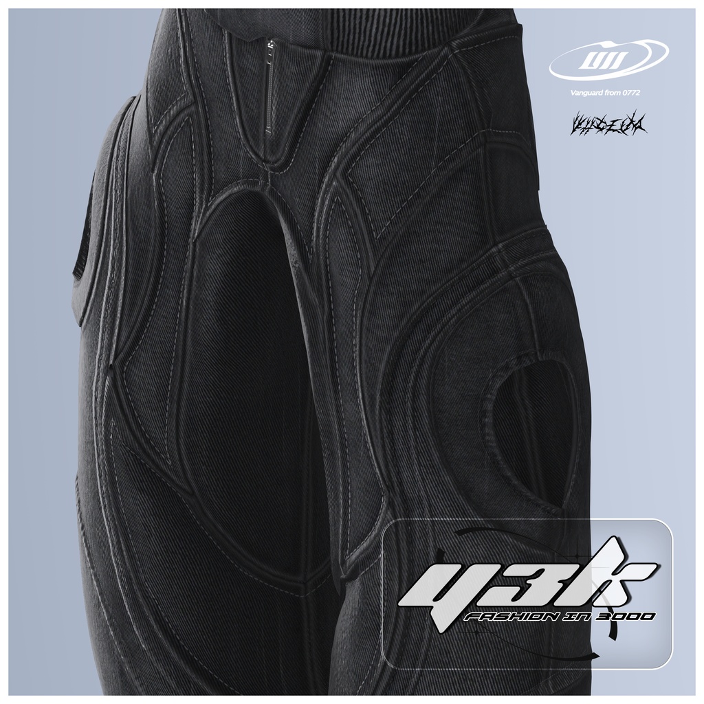 【Y3K pants】 ワイドパンツ3Dモデル