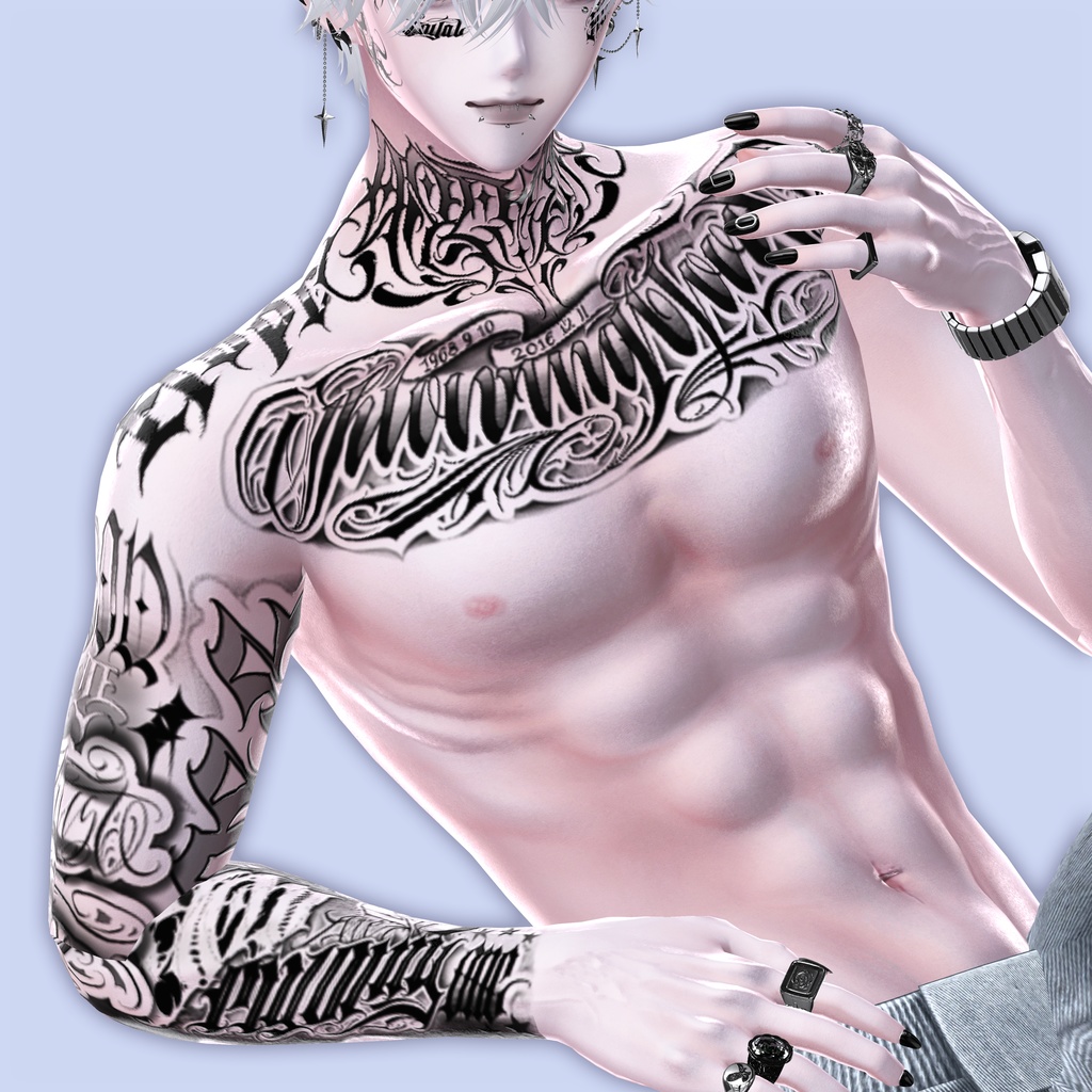 【Viv tattoo S2】 4K Tattoo texture for Minase