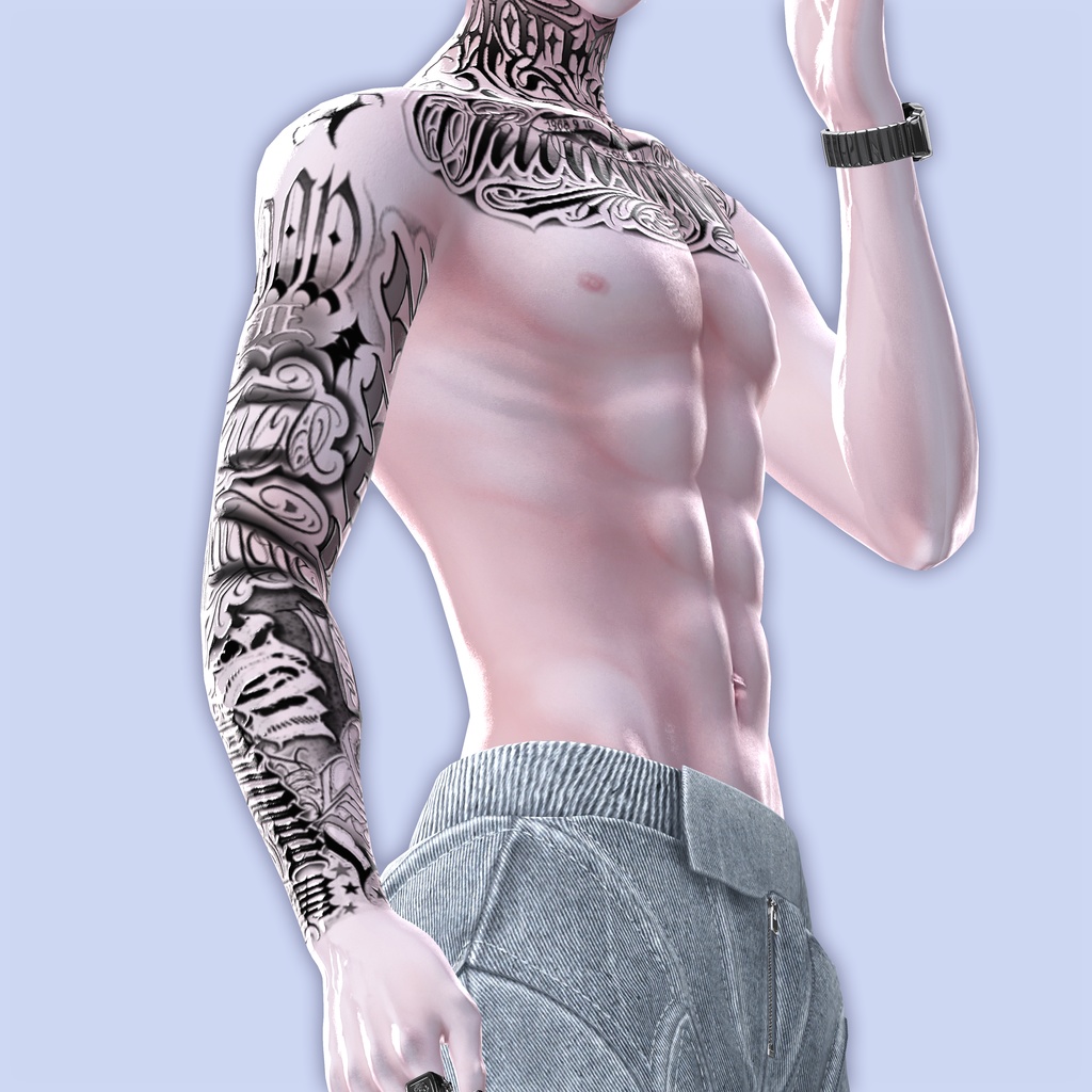 【Viv tattoo S2】 4K Tattoo texture for Minase