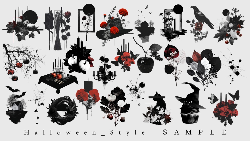 〖無料有/全60種〗素材集║幽燈夜行〖PNG素材〗