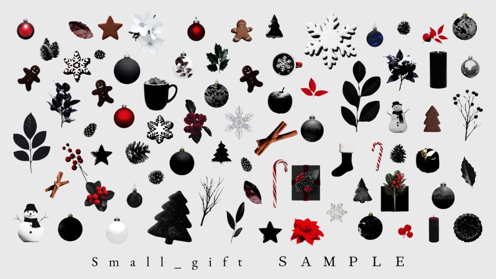 〖無料有/全100種〗素材集║雪星夜話〖PNG素材〗