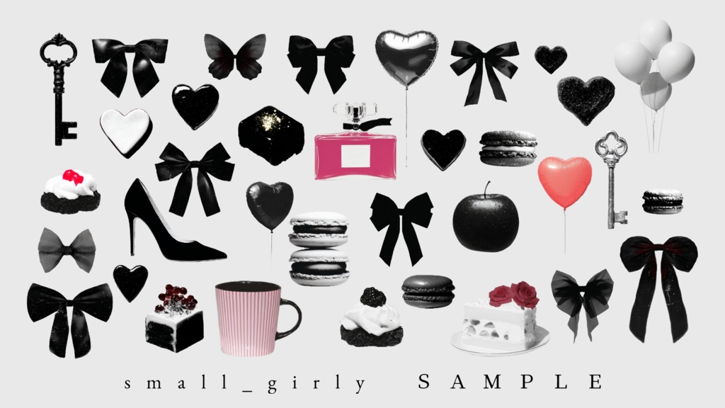 〖無料有/全60種〗素材集║飴苺恋帖〖PNG素材〗