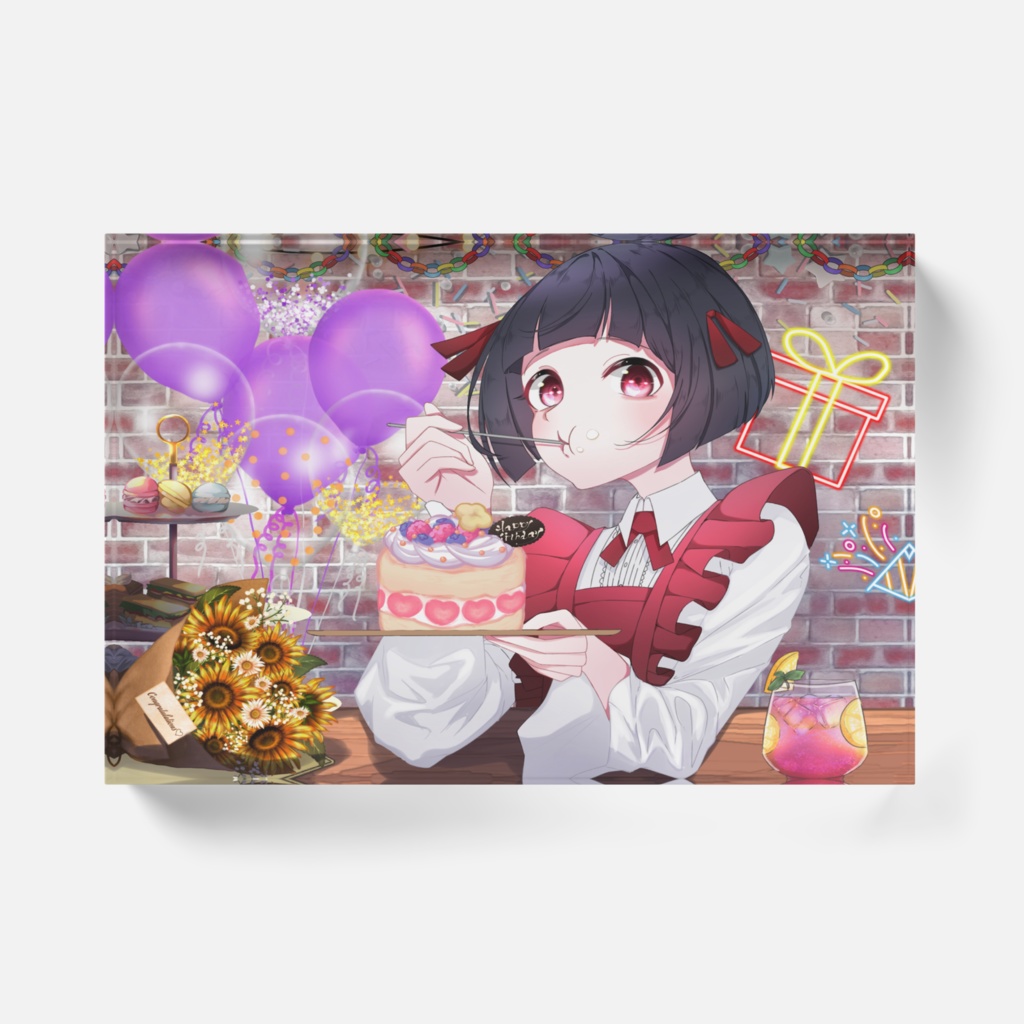 ぼこち誕生日アクリルブロック
