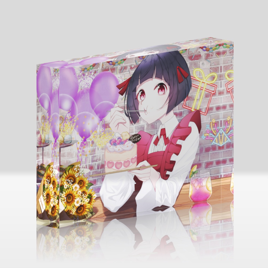 ぼこち誕生日アクリルブロック