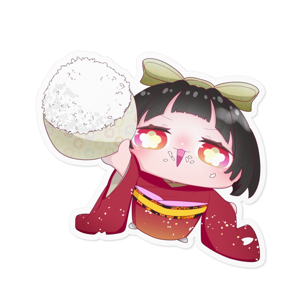ちびぼこちステッカー(ご飯！)