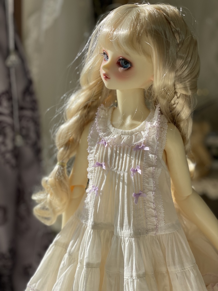 【60cm】いちご&配色ワンピース【Aデザイン】