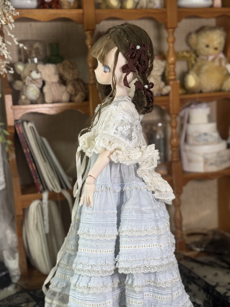 パッチワークの三角ストール