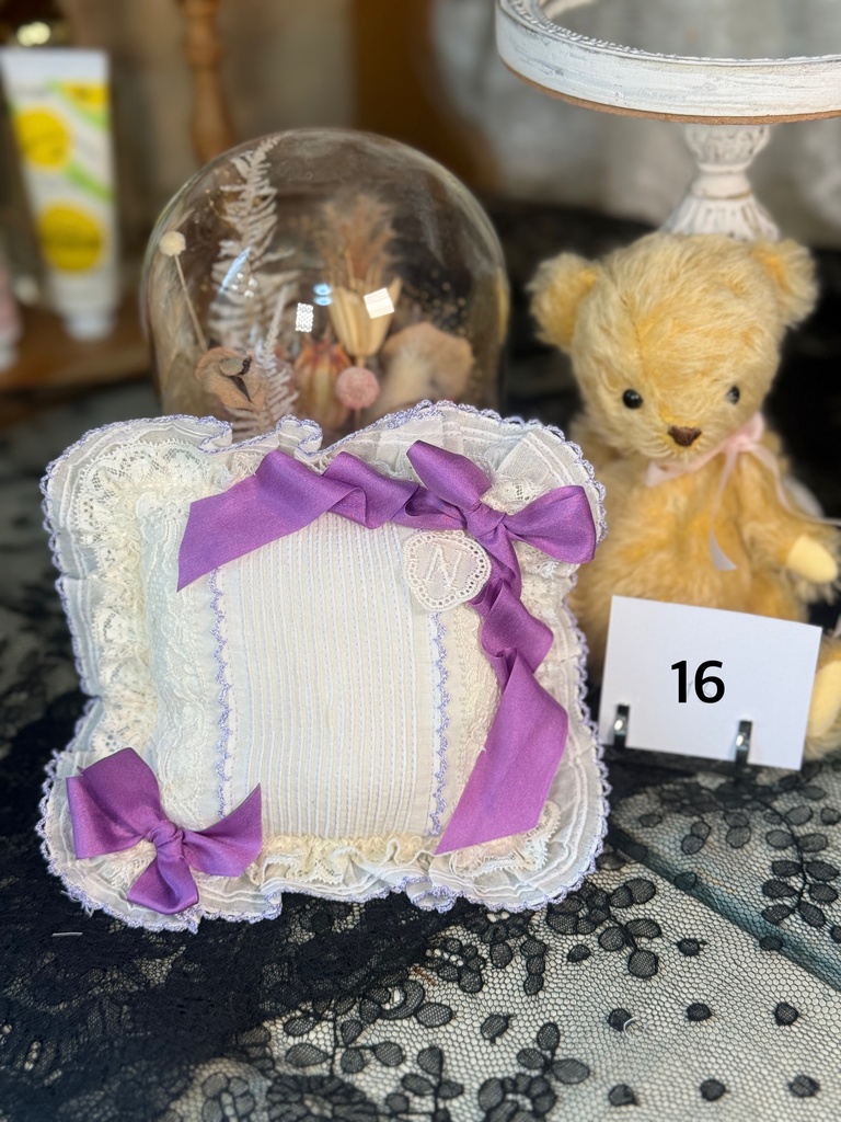 クッション【白×パープル】16〜18【ラベンダー×生成り】19〜23