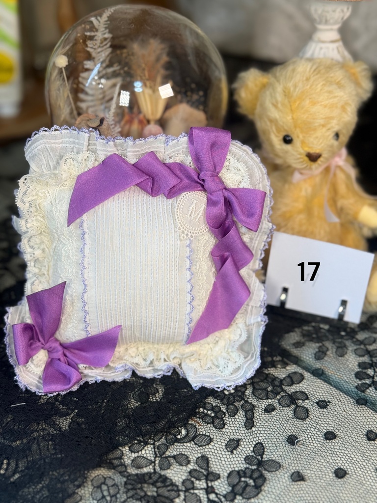 クッション【白×パープル】16〜18【ラベンダー×生成り】19〜23