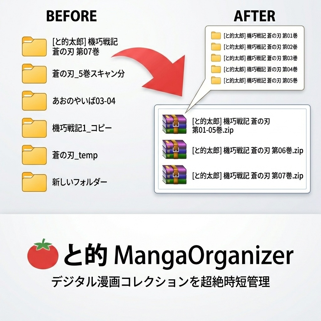 [MangaOrganizer] 電子漫画の超高機能リネーム・整理ツール