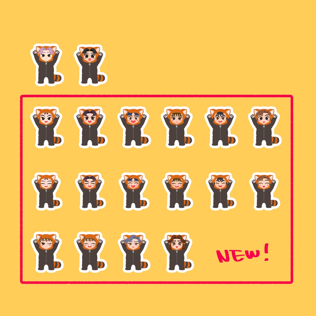 ●【忍たま】ステッカー各種（着ぐるみレッサーパンダ）