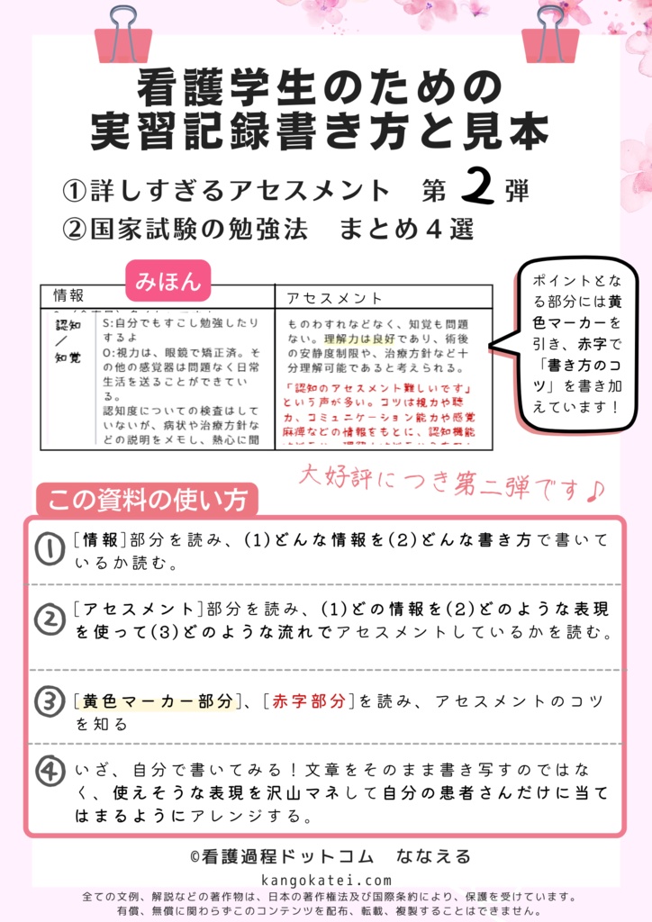 【PDF】看護実習記録の見本と書き方総まとめ