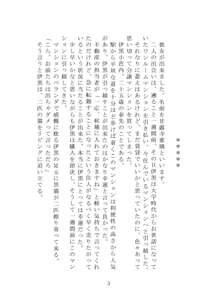 猫のいる風景【おばみつ】【匿名配送版】