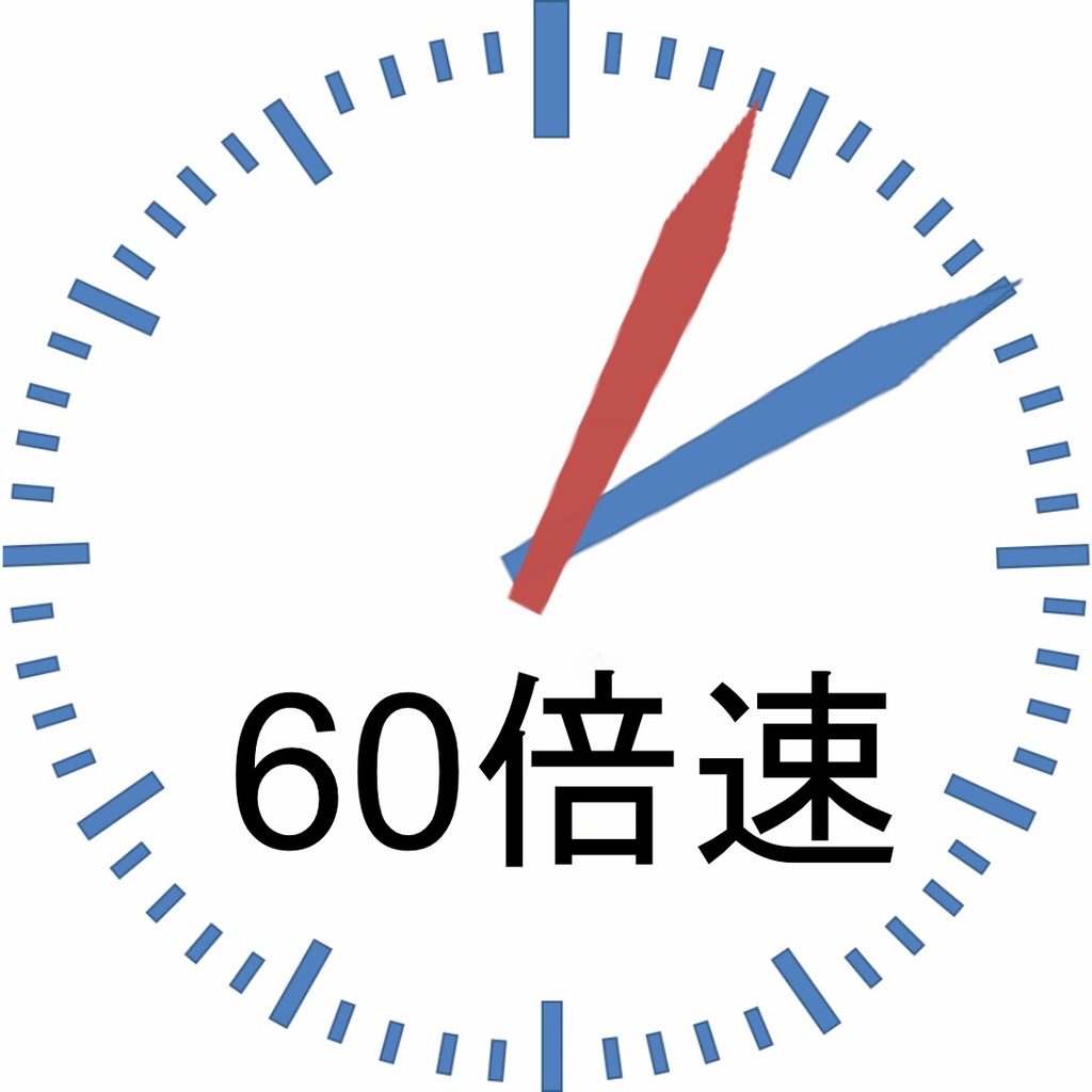 水泳練習中に必須なプールにある時計「ペースクロック」60倍速