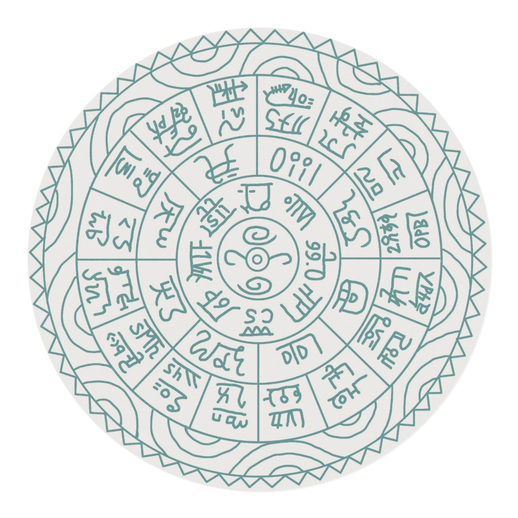 龍体文字フトマニ図マスキングテープ