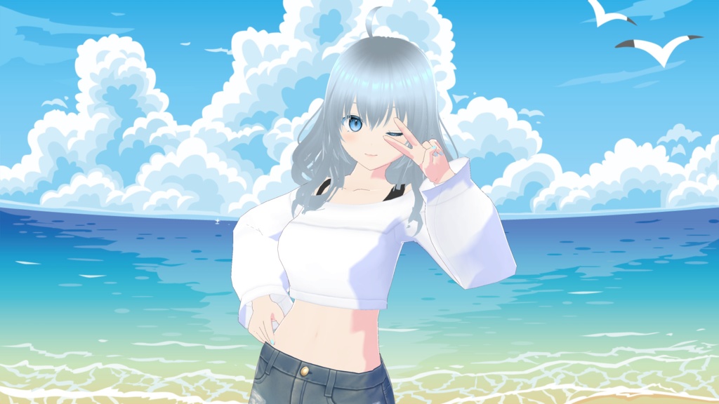 オリジナル3Dモデル【VRM】なぎさ