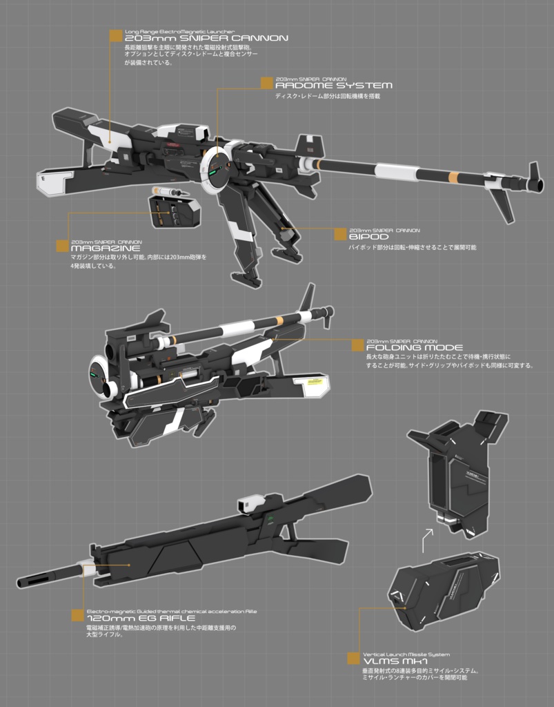 【VRChat向けオリジナル3Dモデル】EAF-05 アラストール