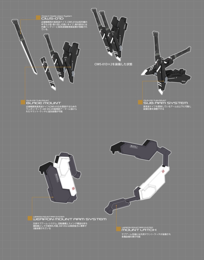 【VRChat向けオリジナル3Dモデル】EAF-05 アラストール