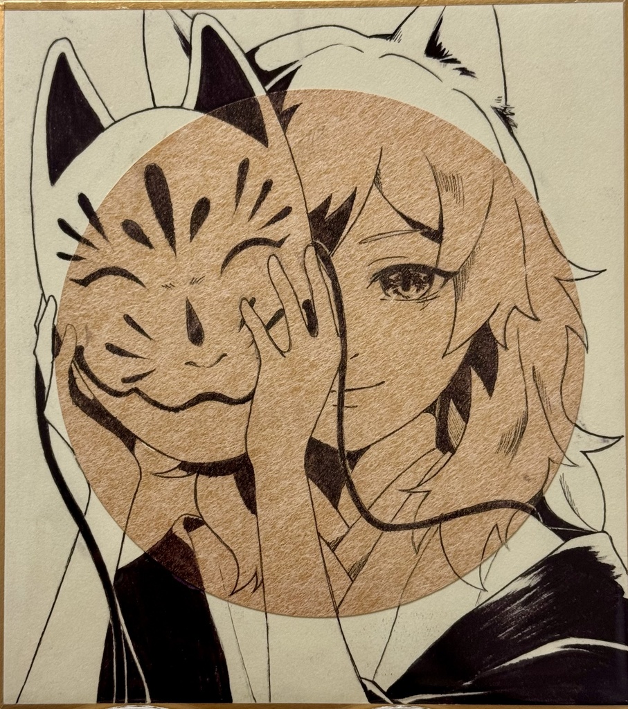 原画 ミニ色紙 フレーム付